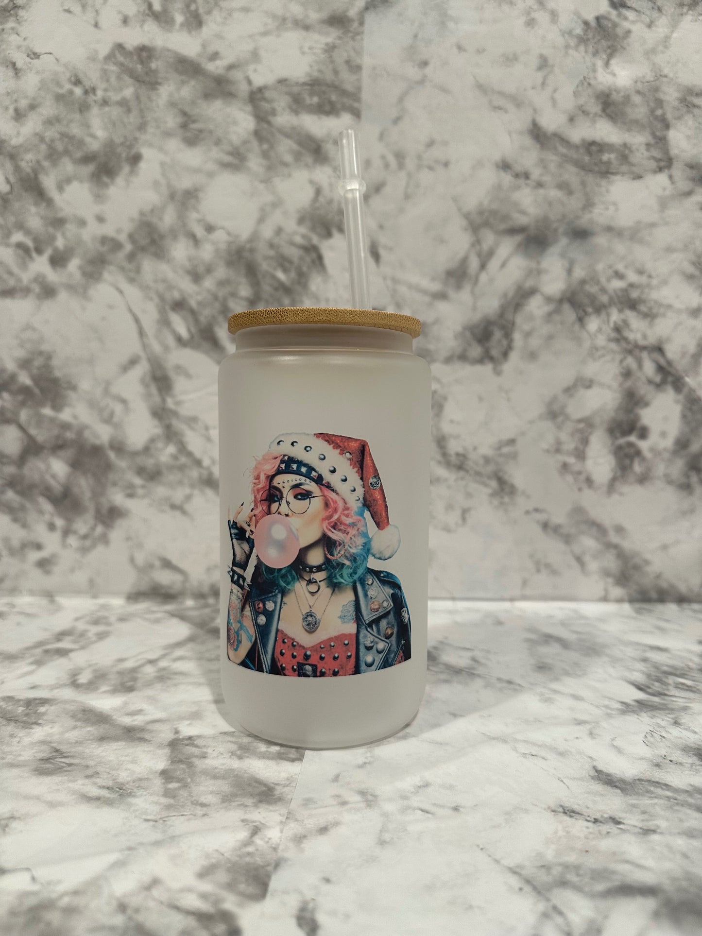 Mrs Claus (F) Glass Cup